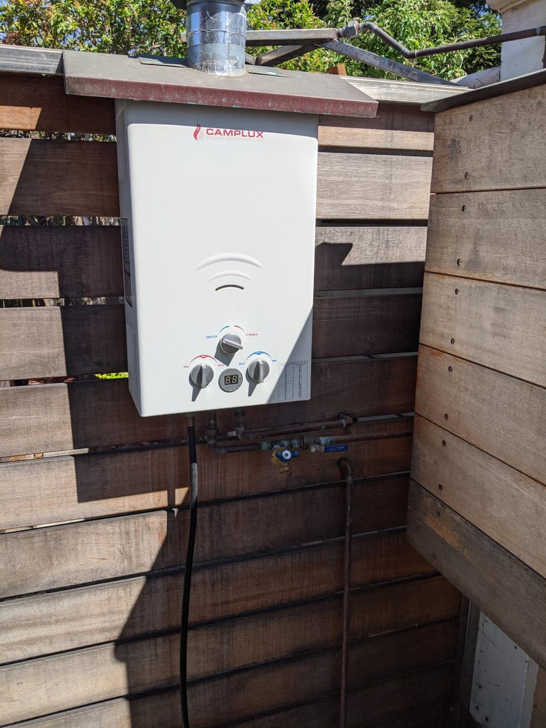 Customer photo review of Camplux Tankless Water Heater for RV 1.58 GPM With Pump Kit