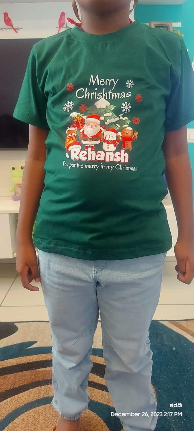 Customer photo review of Custom Design Kids Tee