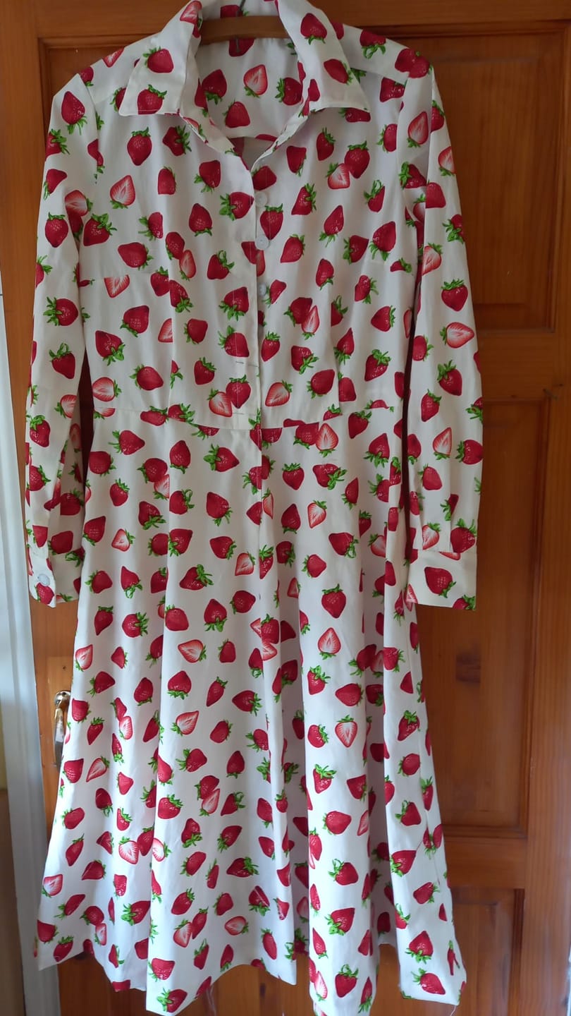 Customer photo review of Strawberry Rose & Hubble Cotton Poplin Fabric