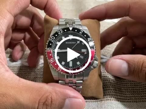 Customer video review of ADMIRAL GMT - 200M Waterproof Titanium Automatic Diver Watch | Black