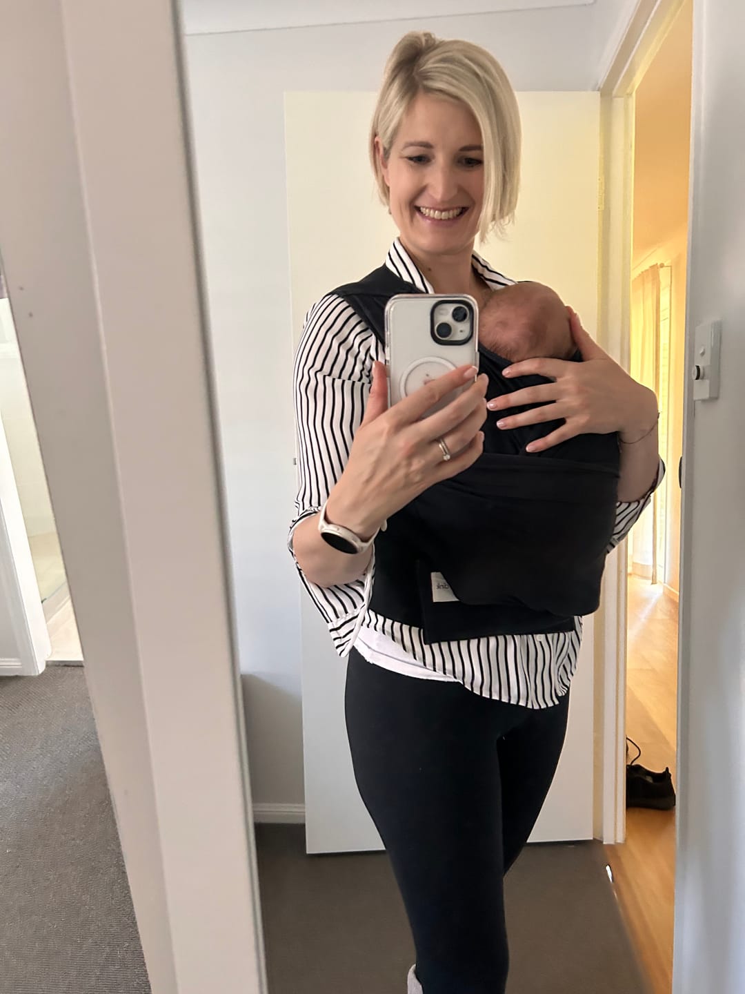 Customer photo review of Newborn Carrier in Black