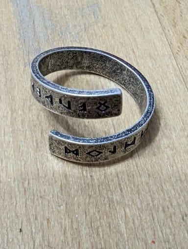 Customer photo review of Viking Runes Norse Rings