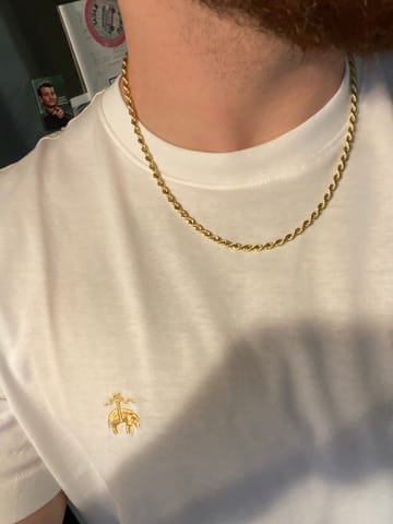 Customer photo review of Rope Chain in Yellow Gold- 4mm