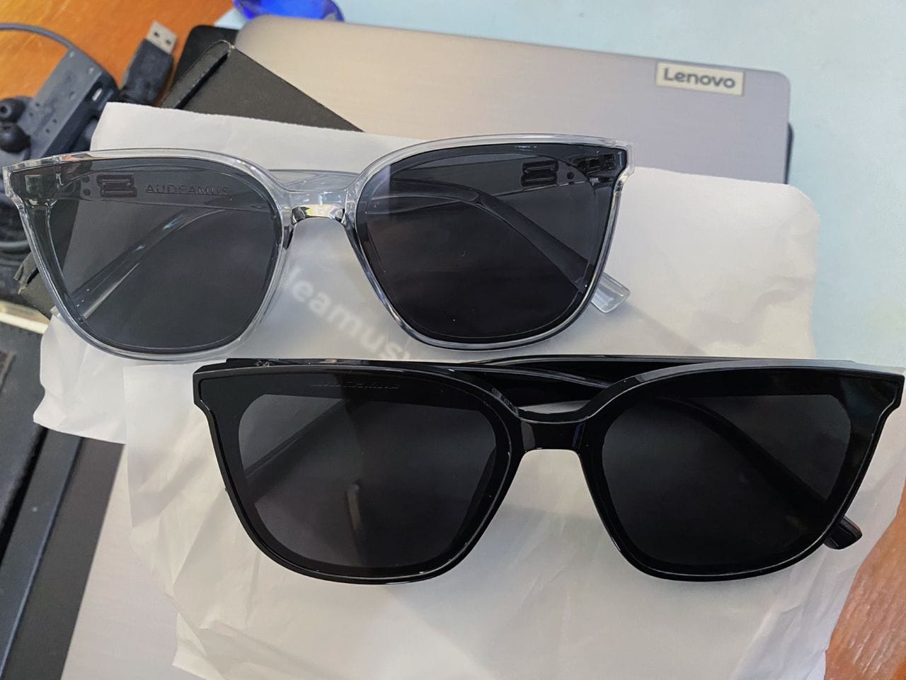Customer photo review of Taylor Rectangular Framed Sunglasses