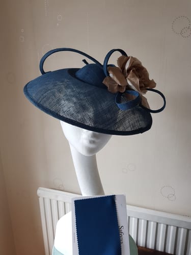 Customer photo review of Sinamay Bell Shaped Fascinator Base 34cm HA079
