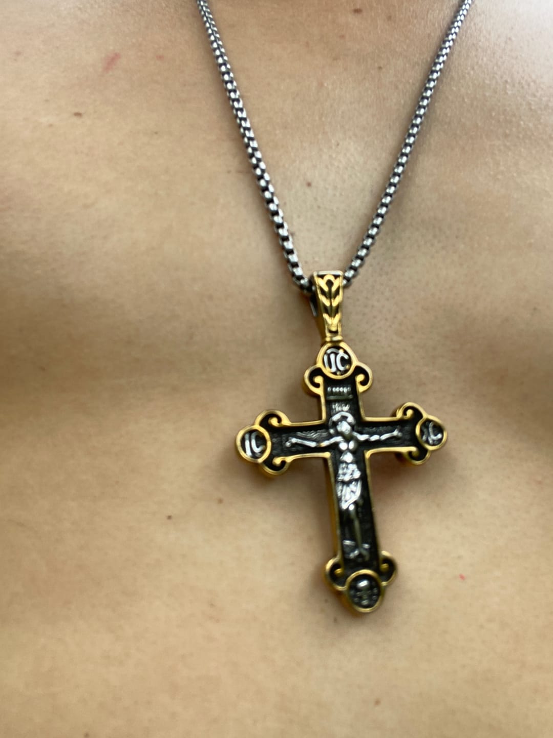 Customer photo review of HOLY CROSS GOLD. - NECKLACE