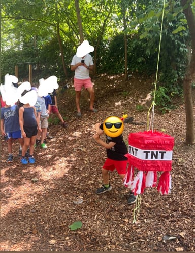 Customer photo review of APINATA4U TNT Pinata Red Color Fully Assembled & Ready to Use Sale!!!