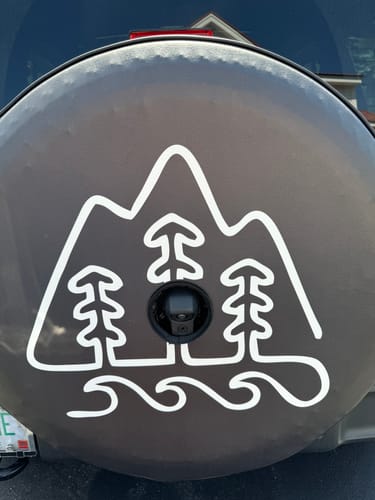 Customer photo review of Single Line Hand-Drawn Mountains, Trees & Ocean