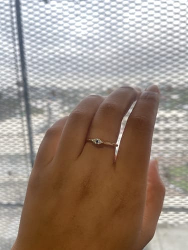 Customer photo review of Diamond Eye Stackable Ring