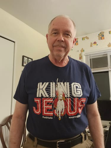 Customer photo review of KING JESUS TEE