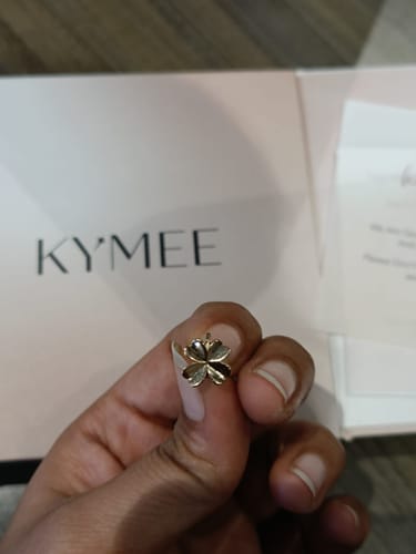 Customer photo review of Exquisite Flower Style Silver Stud Earring