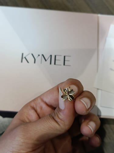 Customer photo review of Exquisite Flower Style Silver Stud Earring