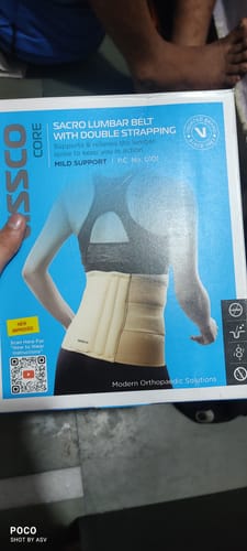 Customer photo review of Sacro Lumbar Belt 12" Back Double Strap | Supports the Lower back | Corrects Posture & Relieves Back Pain (Beige)