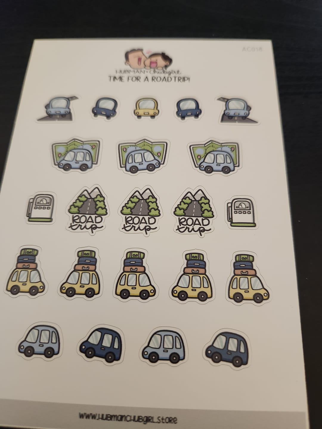 Customer photo review of Time for a Roadtrip Planner Stickers