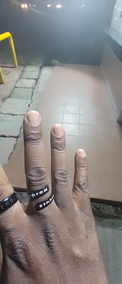 Customer photo review of Viking Runes Norse Rings