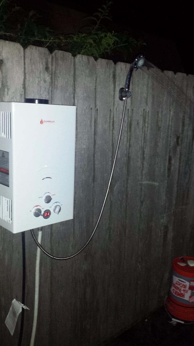 Customer photo review of Camplux Tankless Water Heater for RV 1.58 GPM With Pump Kit