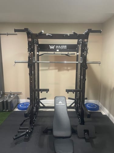 Customer photo review of Major Fitness B52 All-In-One Home Gym Smith Machine