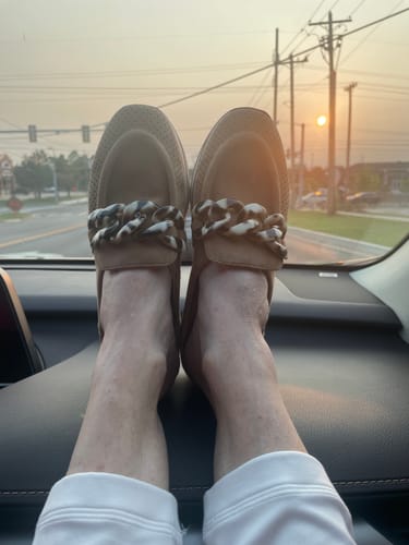 Customer photo review of Softwaves CANDA Mule Velour Cuoio