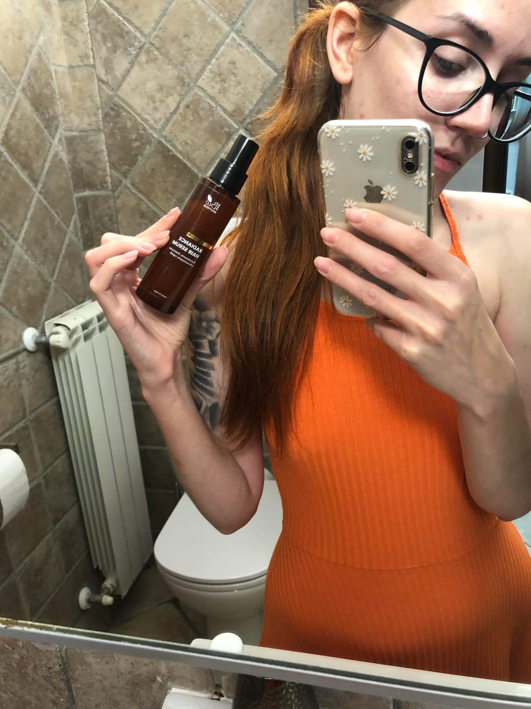 Customer photo review of Radiance Hair Serum