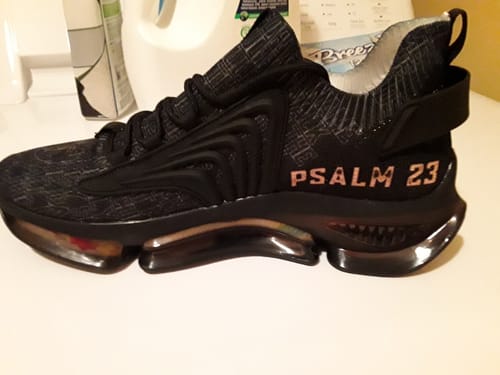 Customer photo review of Men's Black Psalm 23s - First Edition Christian Shoes