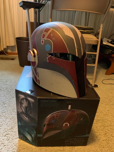 Customer photo review of Star Wars The Black Series Sabine Wren Premium Electronic Helmet