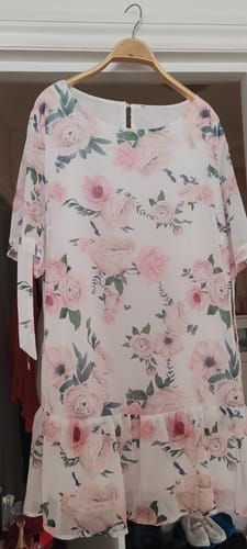 undefined review of Floral print round neck elegant dress image 1 out of 1