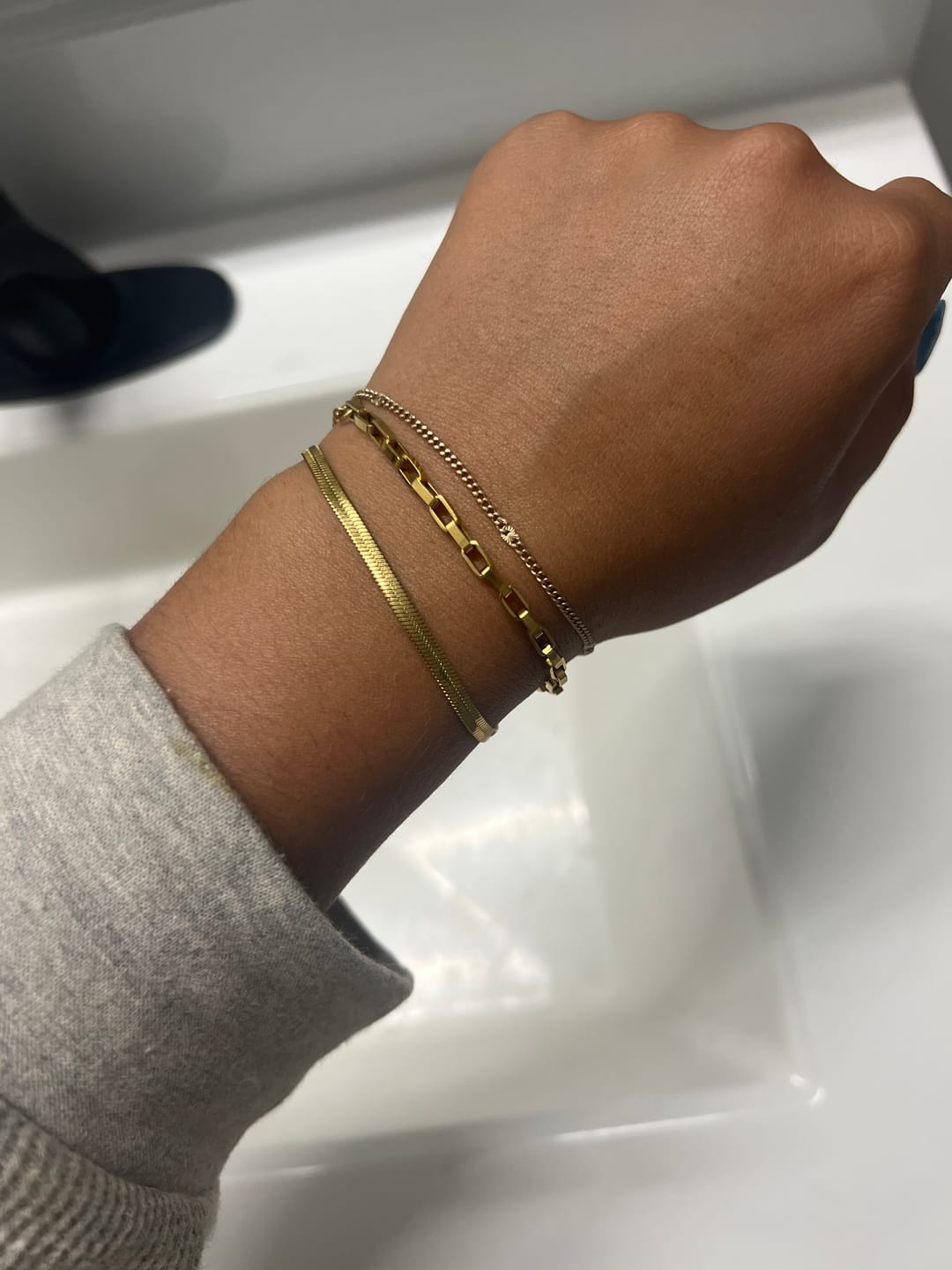 Customer photo review of Aura Chain Gold Bracelet