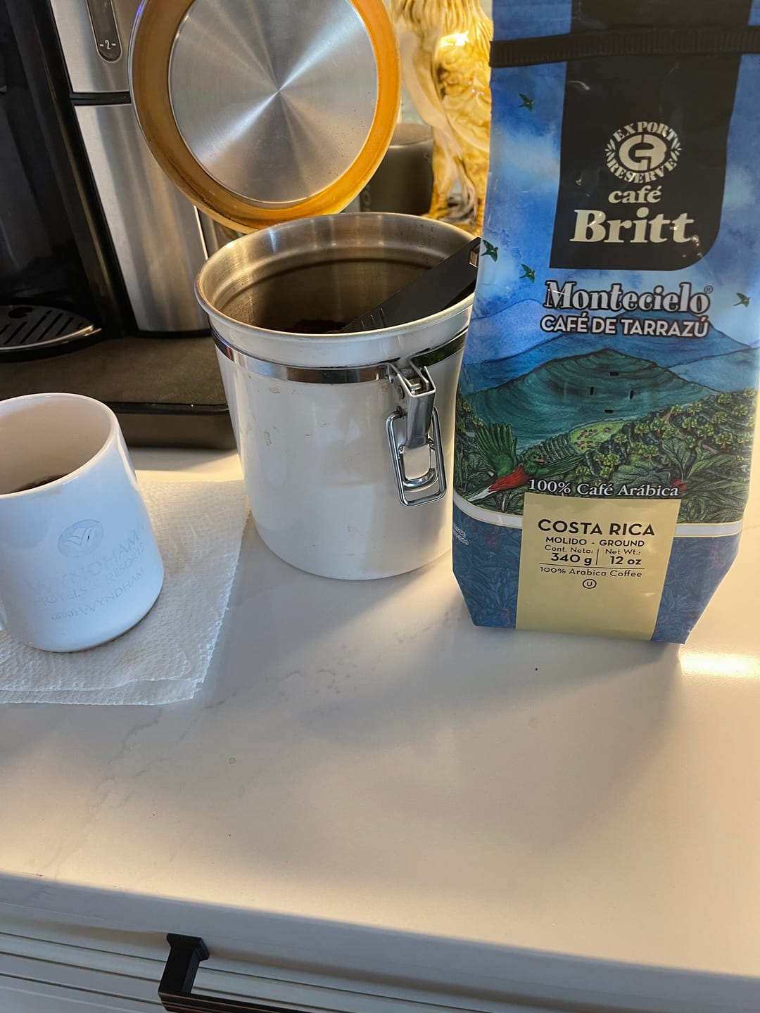 Customer photo review of COSTA RICAN MONTECIELO COFFEE FROM TARRAZÚ