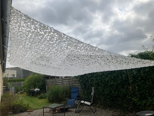 Customer photo review of Filet de camouflage renforcé blanc
