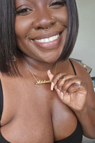 Customer photo review of Personalized Name Necklace