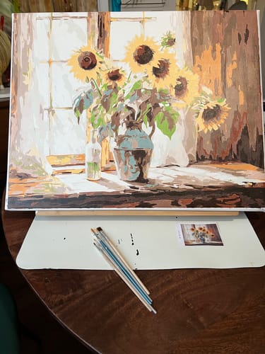 Customer photo review of Custom Paint By Numbers Kit