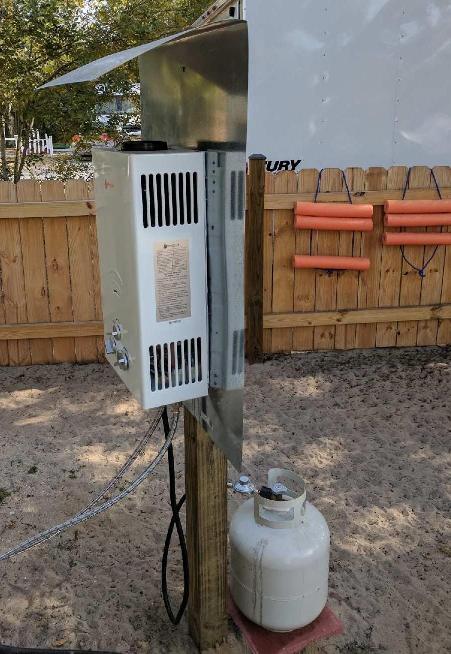 Customer photo review of Camplux Tankless Water Heater for RV 1.58 GPM With Pump Kit
