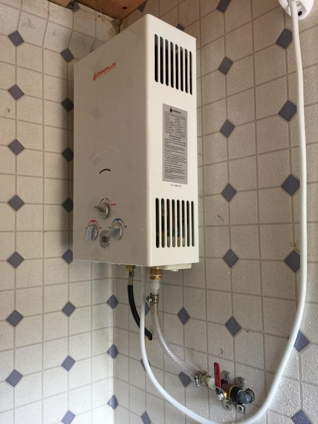 Customer photo review of Camplux Tankless Water Heater for RV 1.58 GPM With Pump Kit