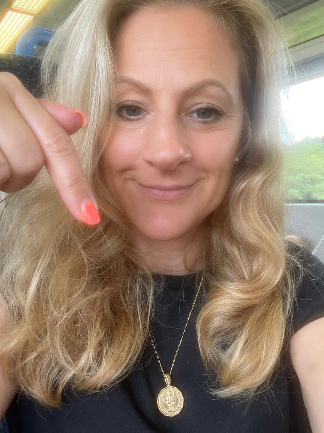 Customer photo review of Athena Coin Necklace