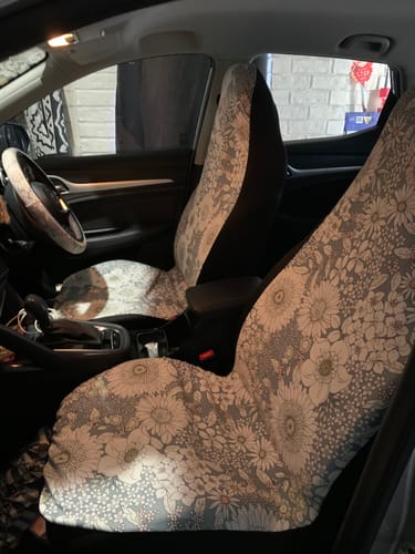 Customer photo review of Colorful Blush Car Floor Mats