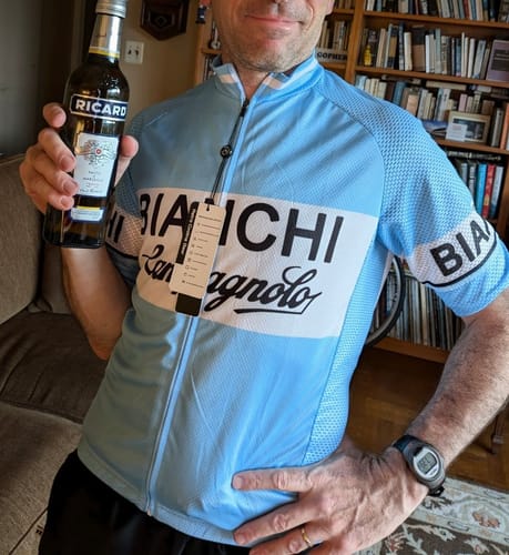 Customer photo review of Bianchi Blue Retro Short sleeves Jersey