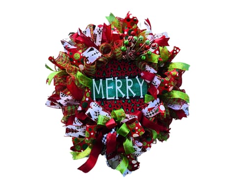 Customer photo review of 10.5"X10Yd Polypropylene/Folded Laser Foil Check Red/Lime Green RY840934