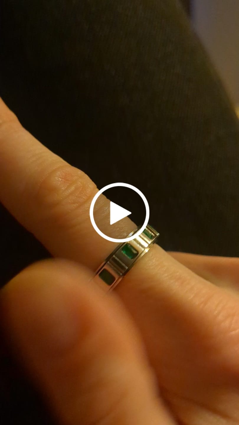 Customer video review of silver emerald crystal anxiety ring