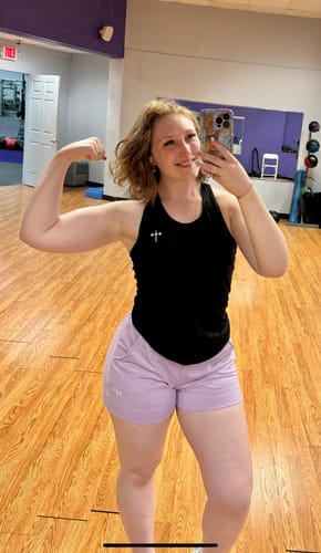 Customer photo review of Lightweight Racerback Tank