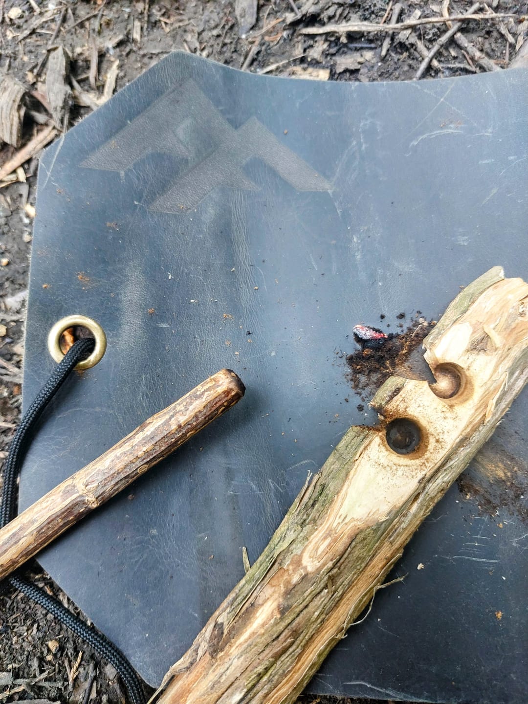 Customer photo review of Artisan Fire Mats | 2mm Thick Waxed Leather Tinder Mats
