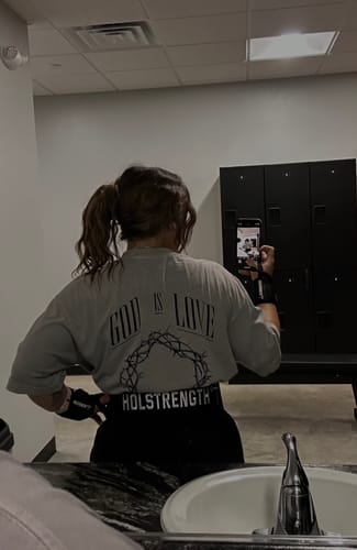 Customer photo review of God Is Love Tee