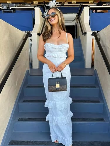 Customer photo review of Seraphina Embroidered Maxi Dress