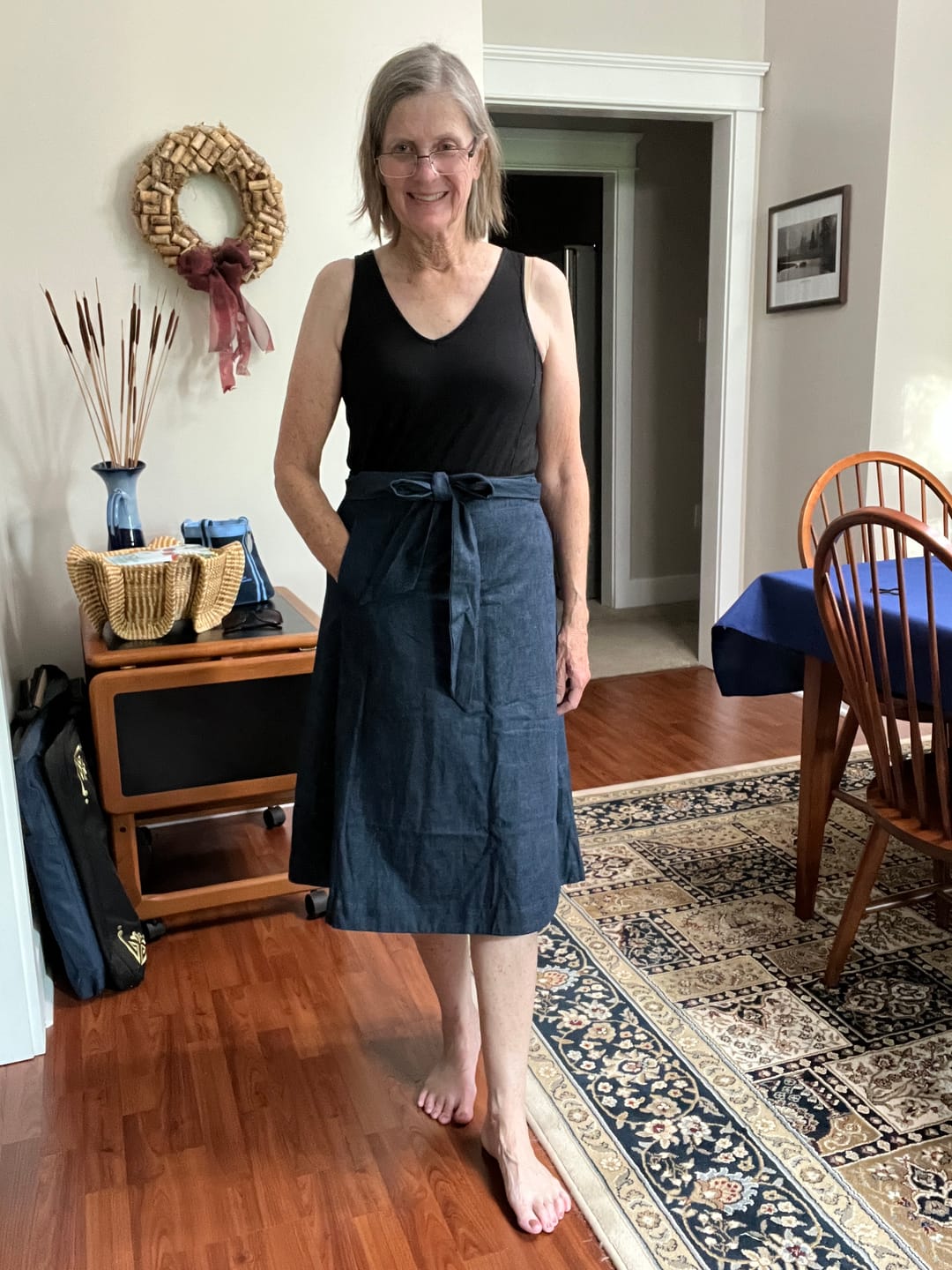 Customer photo review of NEW! Denim Wrap Skirt