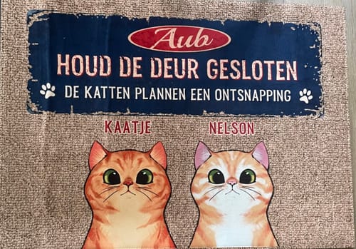 Customer photo review of Ontsnappingsplan - Gepersonaliseerde deurmat