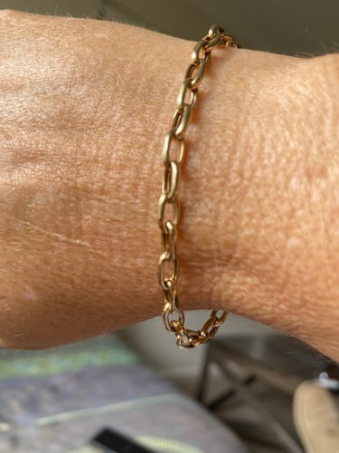 Customer photo review of Belcher Link Bracelet in 9ct Yellow Gold