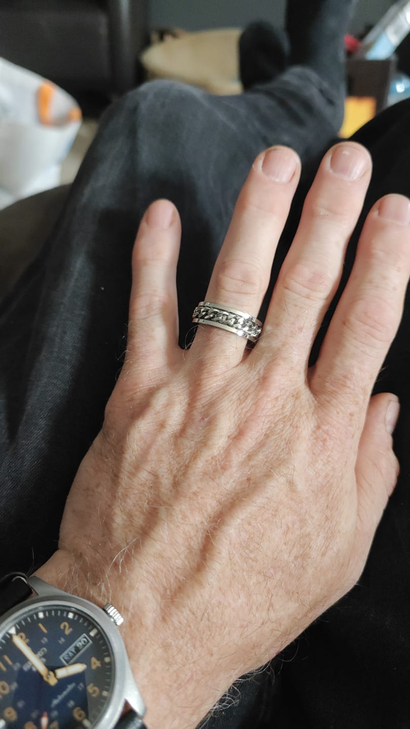 Customer photo review of THE CHAIN RING. - SILVER