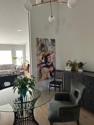 Customer photo review of 'Gratitude' Framed Canvas