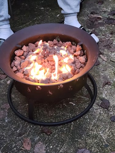 Customer photo review of Portable Outdoor Gas Fire Pit
