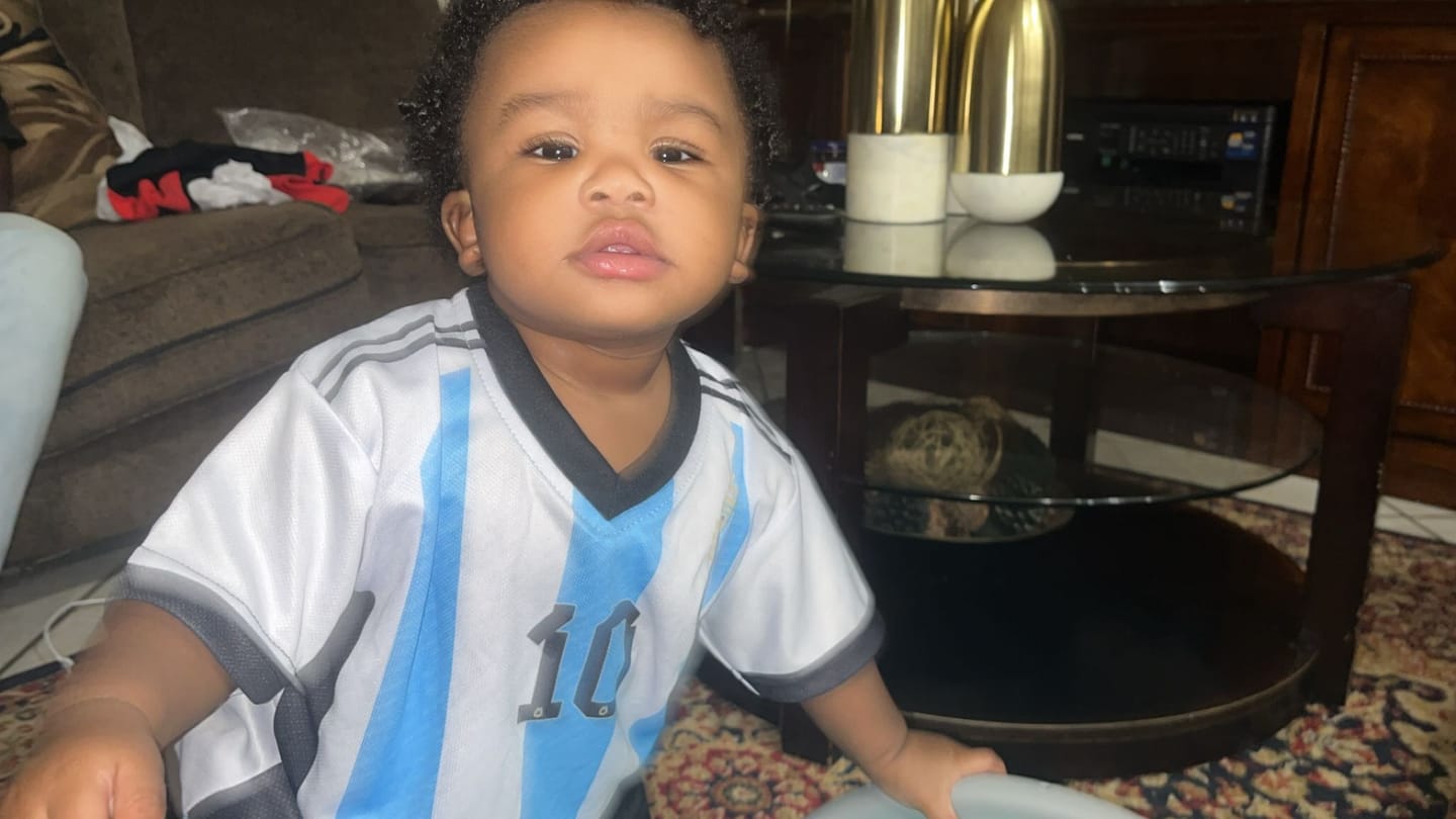 Customer photo review of Kids Block Name Necklace w/ Cuban Chain