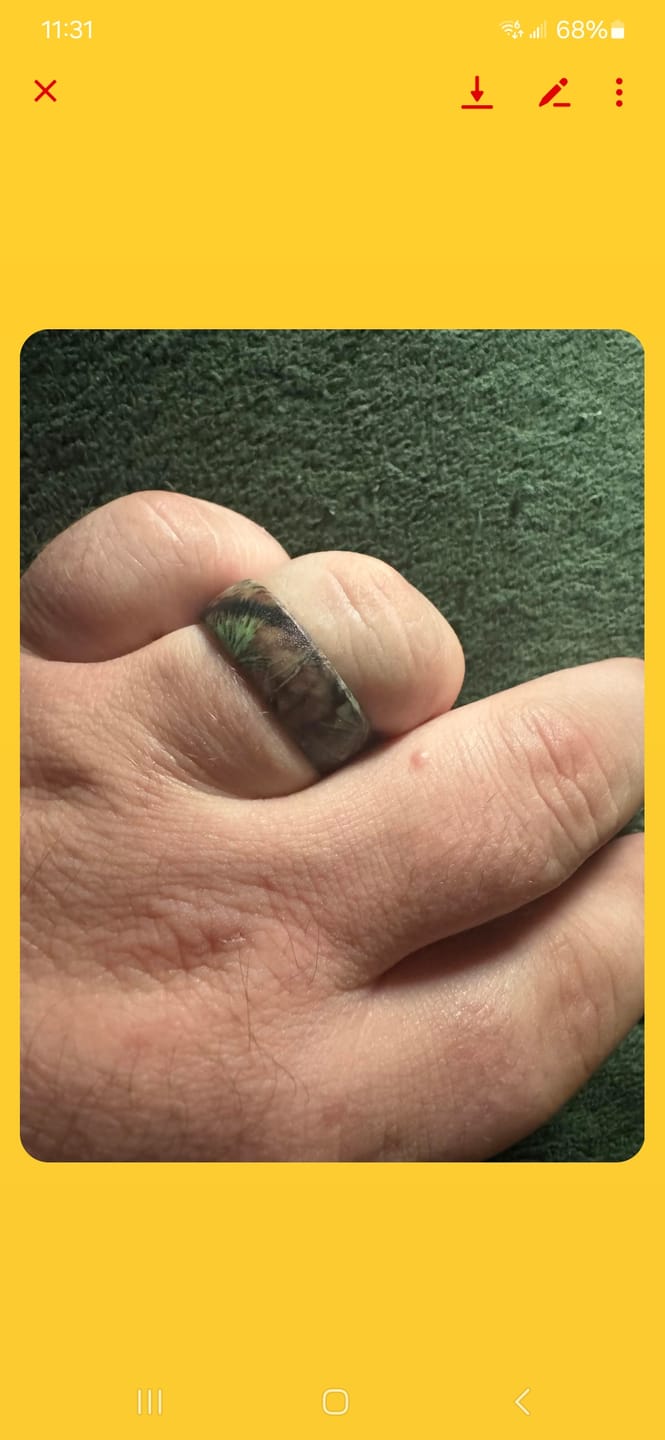 Customer photo review of Groove Life Silicone Ring -  Mossy Oak Breakup Country